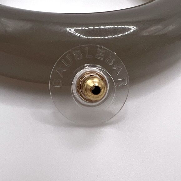 *3/$20* BaubleBar large acrylic gray hoops - Picture 3 of 4